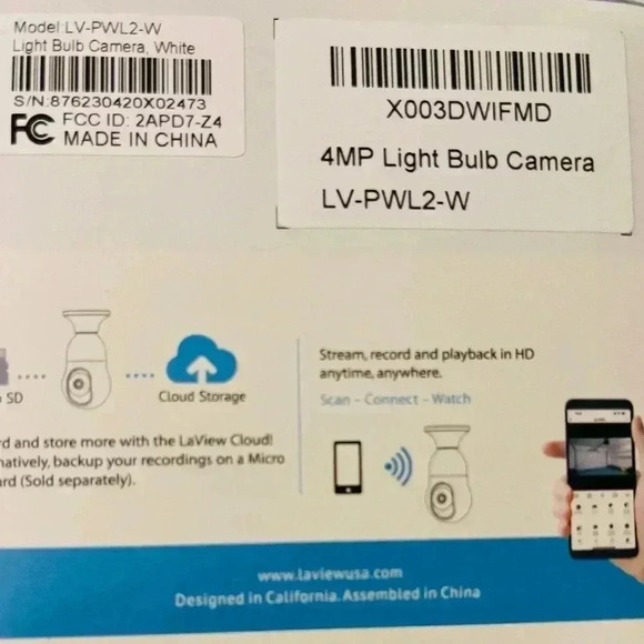 🆕  HD WI-FI Smart Light Bulb Wireless Camera NWT - Picture 2 of 7